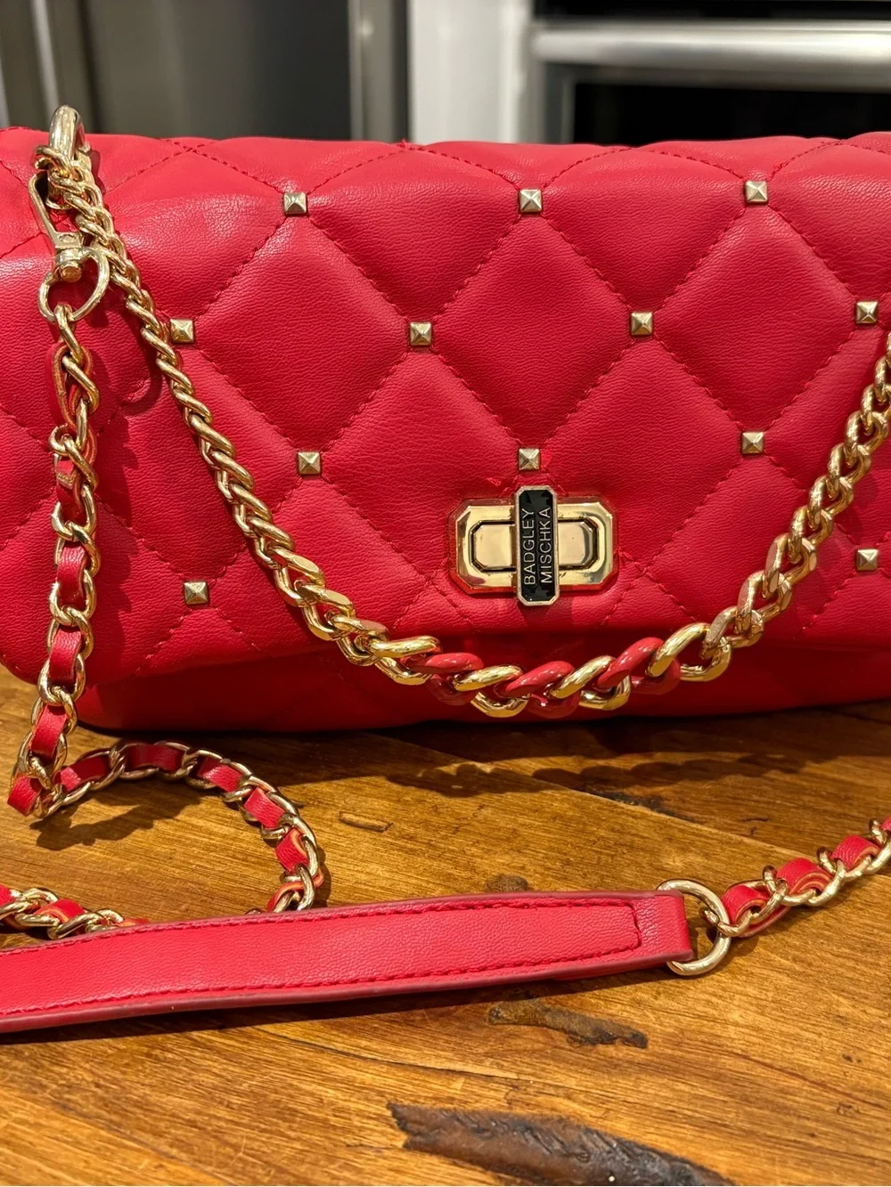 Quilted Badgley Mischka Crossbody Hand Bag